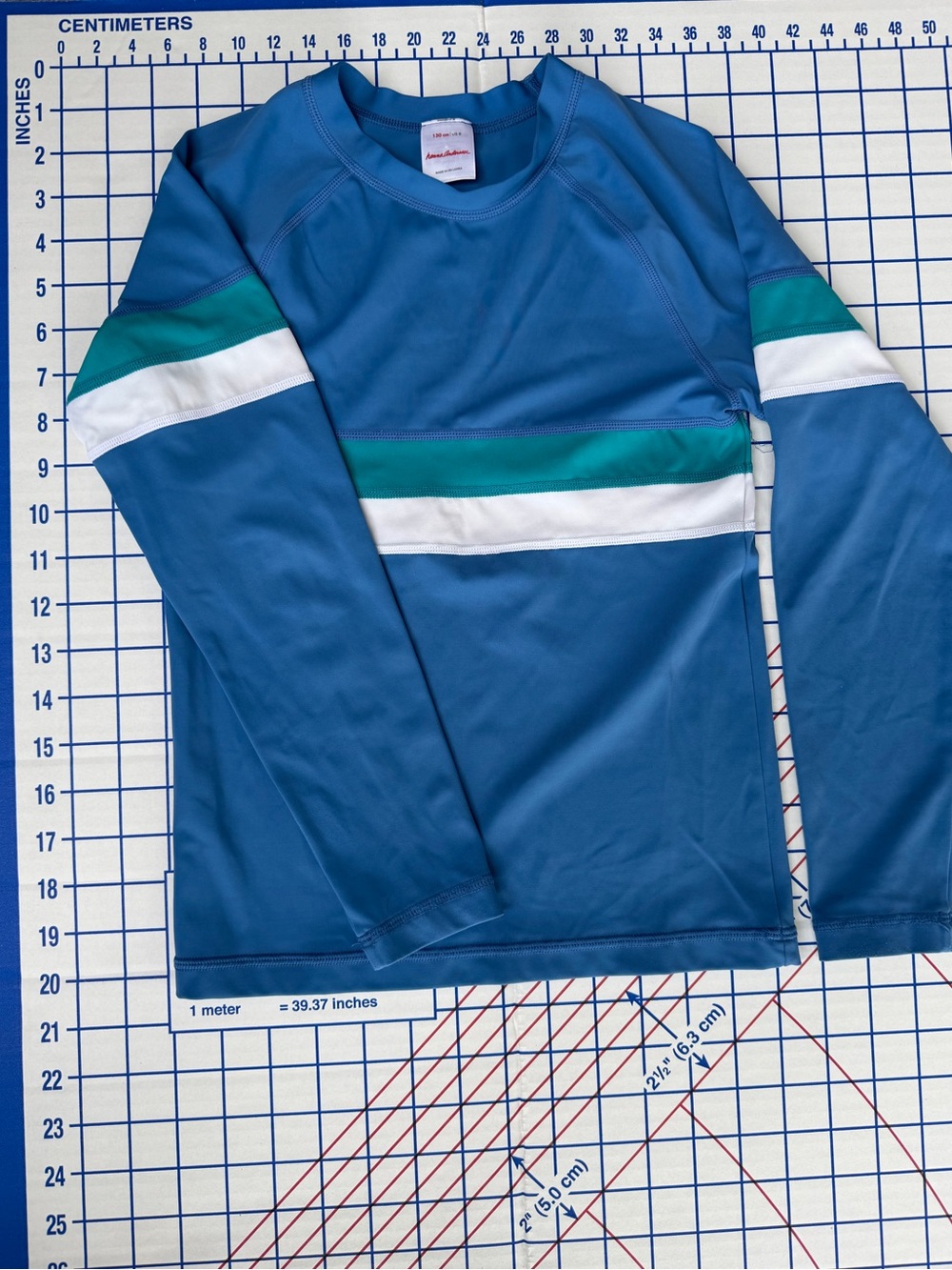 Hanna Andersson Light Blue Long Sleeve Swim Top